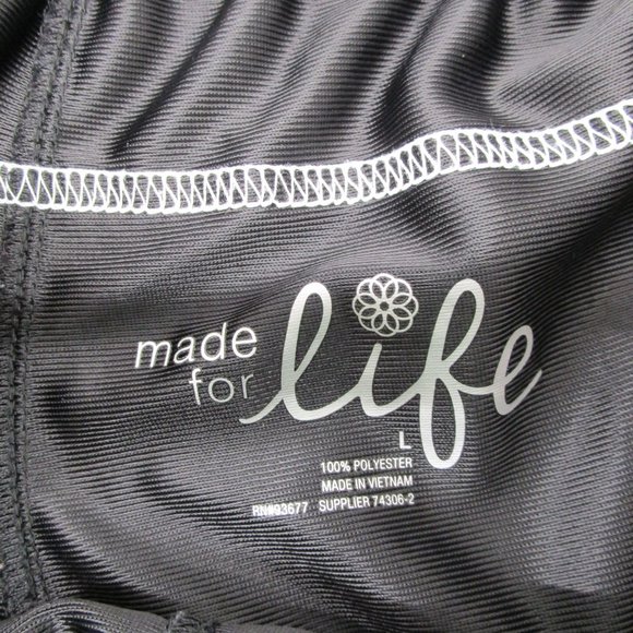 Made for Life Womens Athletic Running Training Workout Yoga Cropped Gym Shorts L - Picture 3 of 7